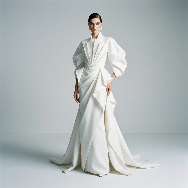 NOIRA featured model in white couture gown