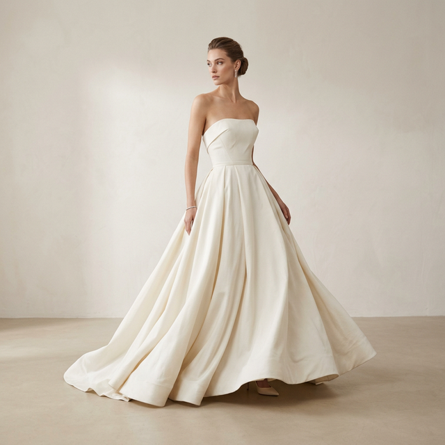 Model in Ivory Ballgown